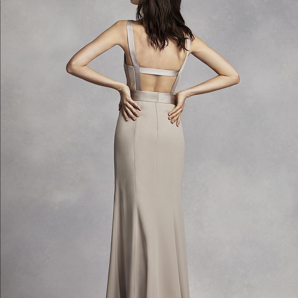 [vera wang]  Black Gown with Open Back